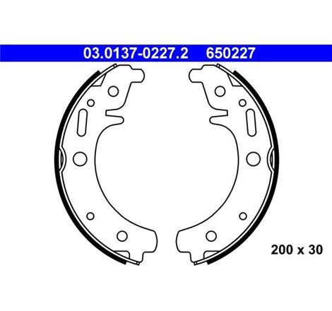 Sabot frana TRABANT P 601. P 601 TRAMP. P 601 UNIVERSAL 0.6 01.66-04.90 - ATE-03.0137-0227.2