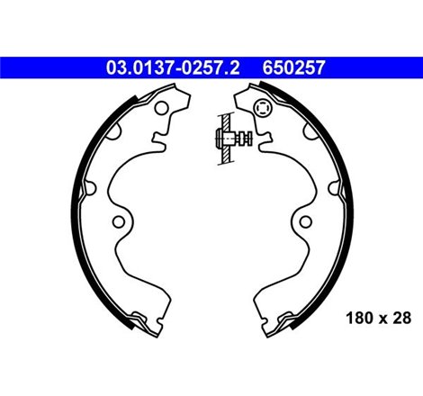 Sabot frana TOYOTA PASEO. STARLET 1.0-1.5D 12.89-07.99 - ATE-03.0137-0257.2