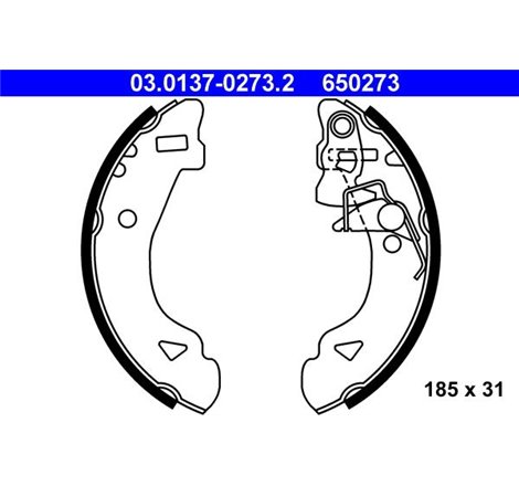 Sabot frana FIAT PANDA. PANDA-HATCHBACK. UNO. LANCIA Y10 0.8-1.9D 10.80-06.06 - ATE-03.0137-0273.2