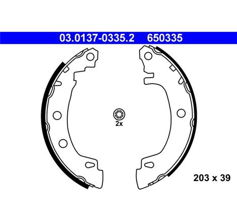 Sabot frana RENAULT MEGANE I. MEGANE I CLASSIC. MEGANE I COACH 1.4-2.0 08.95-12.04 - ATE-03.0137-0335.2