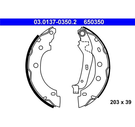 Sabot frana NISSAN KUBISTAR. RENAULT KANGOO. KANGOO EXPRESS 1.0-1.9D 08.97- - ATE-03.0137-0350.2