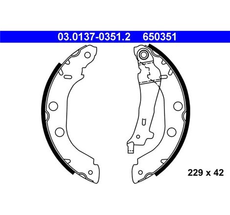 Sabot frana NISSAN KUBISTAR. PRIMERA. RENAULT KANGOO. KANGOO EXPRESS 1.0-Electric 06.96- - ATE-03.0137-0351.2