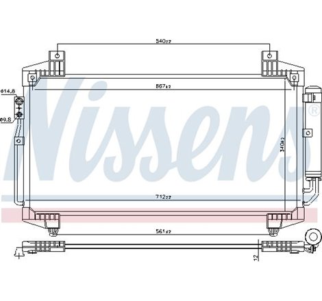 Condensator, climatizare - Nissens-940936