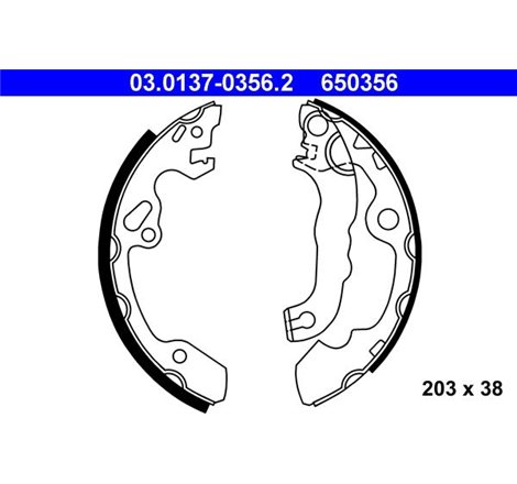 Sabot frana FORD FOCUS I. FOCUS I-KOMBI 1.4-1.8LPG 08.98-06.07 - ATE-03.0137-0356.2
