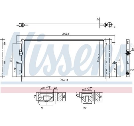 Condensator, climatizare - Nissens-941011