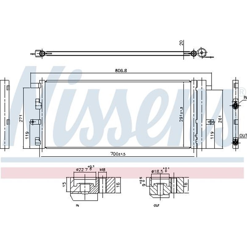 Condensator, climatizare - Nissens-941011