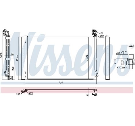 Condensator, climatizare - Nissens-941226
