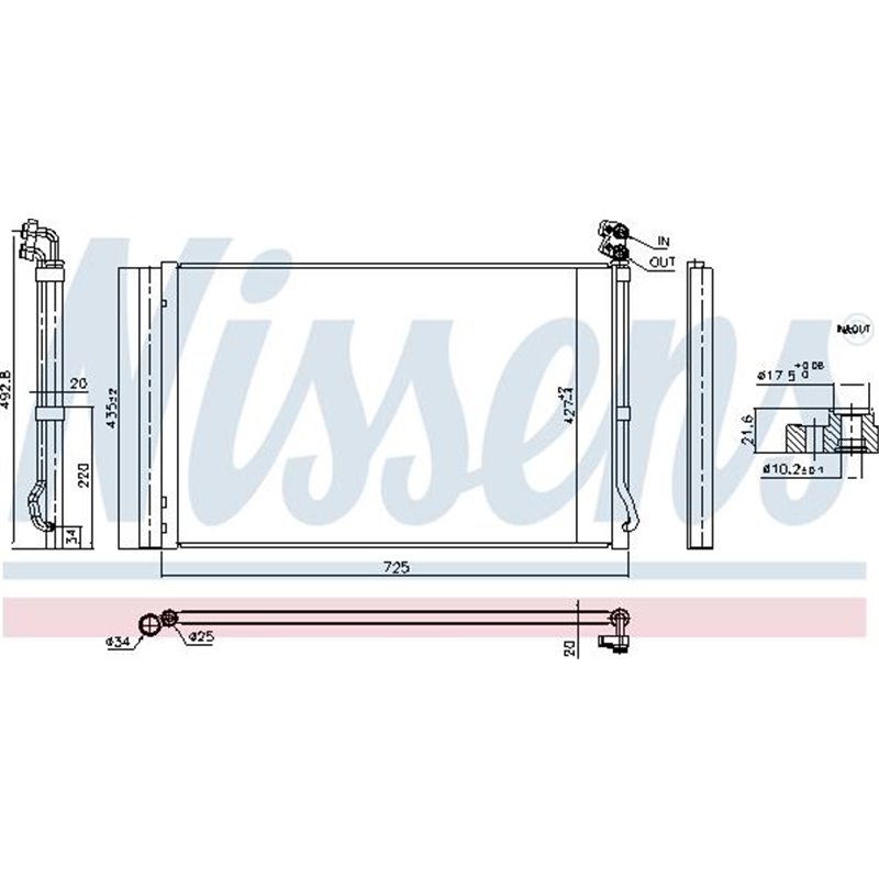 Condensator, climatizare - Nissens-941226