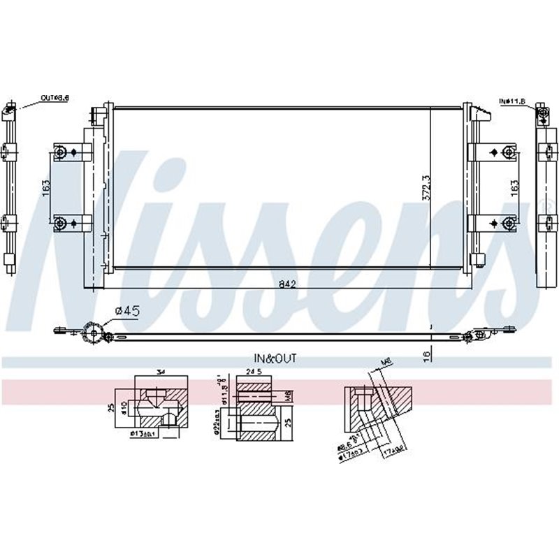 Condensator, climatizare - Nissens-941254