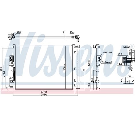 Condensator, climatizare - Nissens-941290