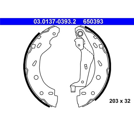 Sabot frana SMART CABRIO. CITY-COUPE. CROSSBLADE. FORTWO. ROADSTER 0.6-0.7-0.8D 07.98-02.07 - ATE-03.0137-0393.2