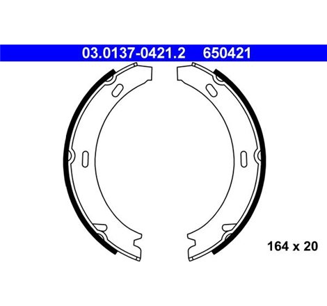 Sabot frana PORSCHE BOXSTER 2.5-2.7 09.96-12.04 - ATE-03.0137-0421.2