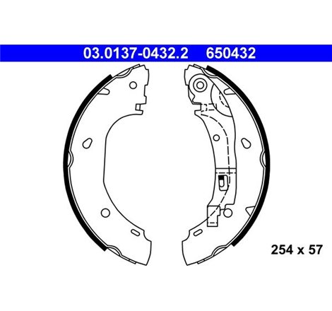 Sabot frana CITROEN JUMPER I. FIAT DUCATO. PEUGEOT BOXER 1.9D-2.8D 02.94- - ATE-03.0137-0432.2