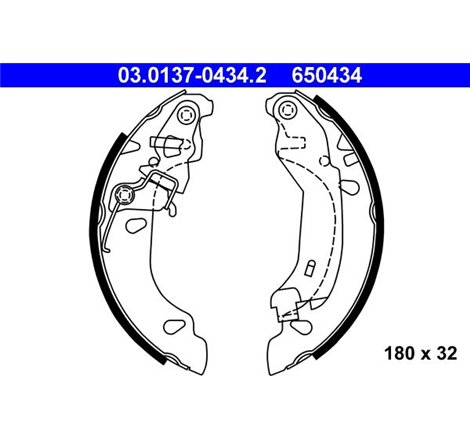 Sabot frana FIAT PANDA. PANDA-HATCHBACK 1.1-1.4CNG 09.03- - ATE-03.0137-0434.2