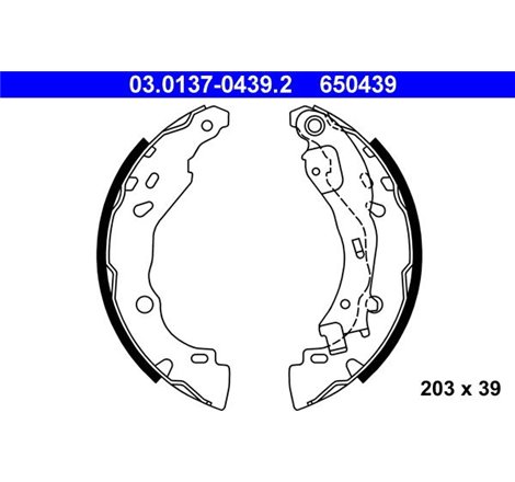 Sabot frana CITROEN C2. C2 ENTERPRISE. C3 I. C3 PLURIEL. LANCIA YPSILON. PEUGEOT 1007 1.1-1.6D 02.02- - ATE-03.0137-0439.2