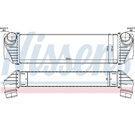 Supply air cooler BMW 5 F10. 5 F11. 5 GRAN TURISMO F07. 6 F12. 6 F13. 6 GRAN COUPE F06. 7 F01. F02. F03. F04 3.0D 09.09-10.18 - 