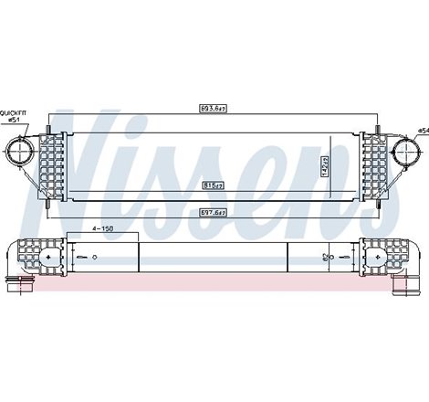 Intercooler, compresor - Nissens-961005
