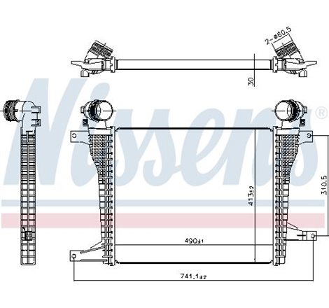 Supply air cooler CHEVROLET CAPTIVA. OPEL ANTARA A 2.0D-2.2D 12.10- - Nissens-961124