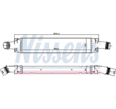 Supply air cooler AUDI A4 ALLROAD B9. A4 B9. A5. A6 C8. A7. Q5 2.0-2.0H 05.15- - Nissens-961466