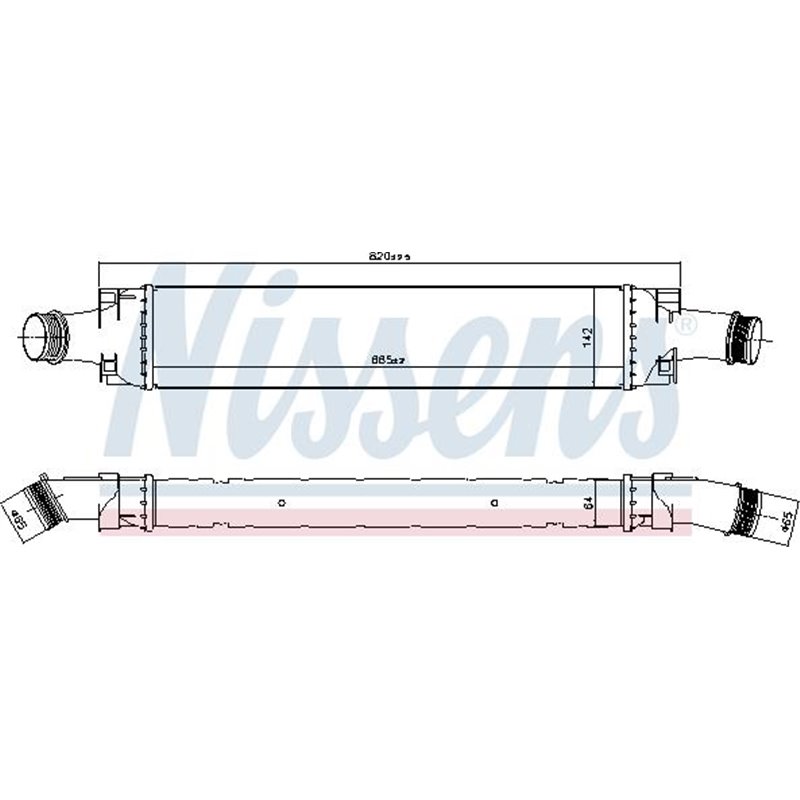 Supply air cooler AUDI A4 ALLROAD B9. A4 B9. A5. A6 C8. A7. Q5 2.0-2.0H 05.15- - Nissens-961466