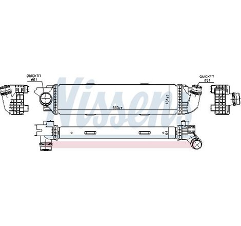 Supply air cooler FIAT TALENTO. NISSAN NV300. OPEL VIVARO B. RENAULT TRAFIC III 1.6D 05.14- - Nissens-96149
