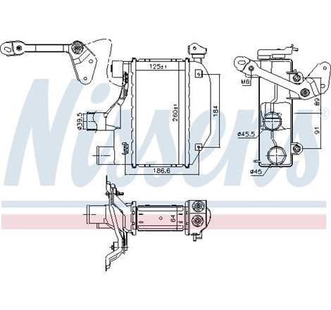Supply air cooler TOYOTA COROLLA 1.4D 06.04-10.07 - Nissens-96164