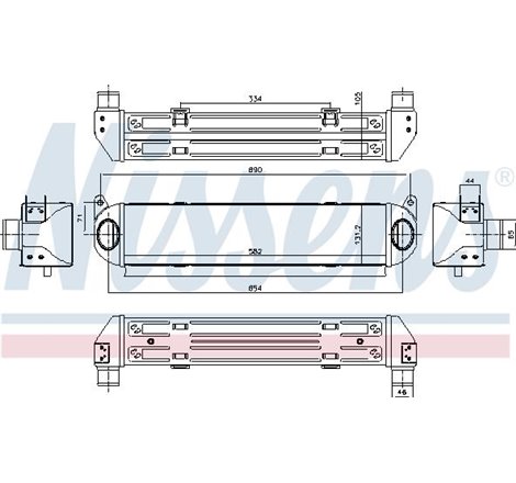 Supply air cooler LAND ROVER DISCOVERY III. DISCOVERY IV. RANGE ROVER SPORT I 2.7D 07.04-12.18 - Nissens-96243