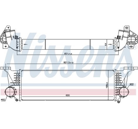 Supply air cooler IVECO DAILY IV. DAILY V. DAILY VI 2.3D-3.0D 09.09- - Nissens-96246