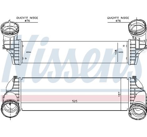 Supply air cooler BMW X5 E70. X5 F15. F85. X6 E71. E72. X6 F16. F86 2.0-3.0D 12.06-07.19 - Nissens-96364