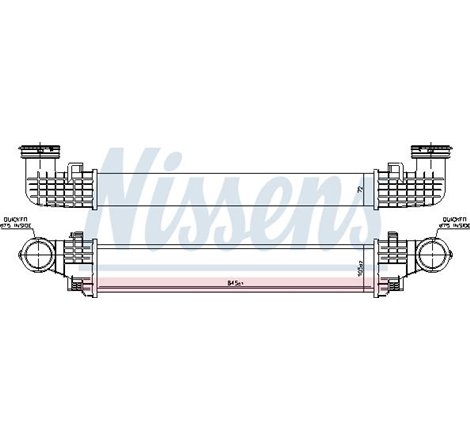 Supply air cooler MERCEDES CLS C219. E T-MODEL S211. E VF211. E W211 2.1D-3.0D 03.03-12.10 - Nissens-96434