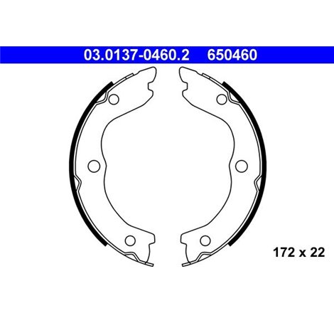 Sabot frana NISSAN X-TRAIL I 2.0-2.2D-2.5 06.01-01.13 - ATE-03.0137-0460.2