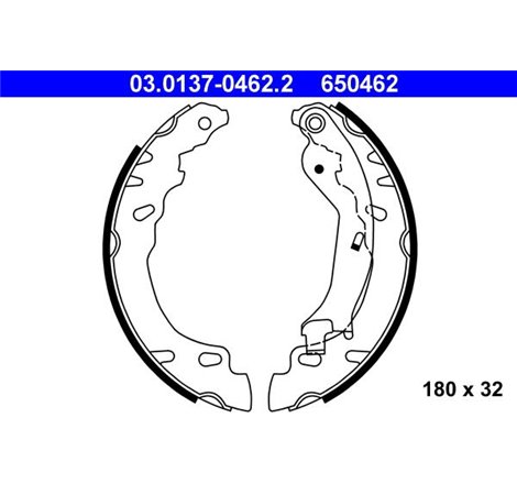 Sabot frana FIAT 500. 500 C. PANDA. PANDA-HATCHBACK. FORD KA 0.9-1.4CNG 09.03- - ATE-03.0137-0462.2