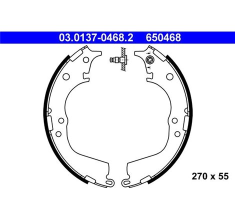 Sabot frana TOYOTA HIACE-COMMUTER V. HIACE IV. HIACE V. HILUX VI 2.0-3.0D 08.89- - ATE-03.0137-0468.2