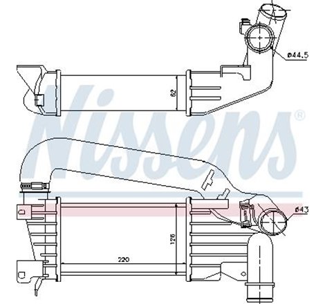 Intercooler, compresor - Nissens-96592