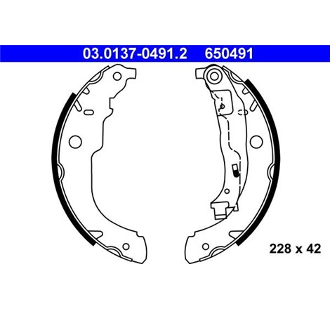 Sabot frana DS DS 3. CITROEN C3 II. DS3. PEUGEOT 207. 207-HATCHBACK. 207-KOMBI. 208 I. 208-HATCHBACK 1.0-1.6D 02.06- - ATE-03.01