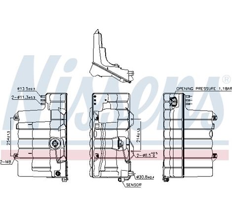 Vas de expansiune, racire - Nissens-996037