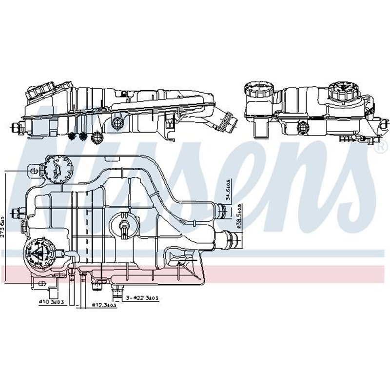 Vas expansiune cu senzor nivel EURO 6 MERCEDES ATEGO 3. UNIMOG OM934.911-OM936.971 04.13- - Nissens-996205