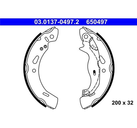 Sabot frana FORD FIESTA. FIESTA VI. KA III 1.0-1.6D 06.08- - ATE-03.0137-0497.2