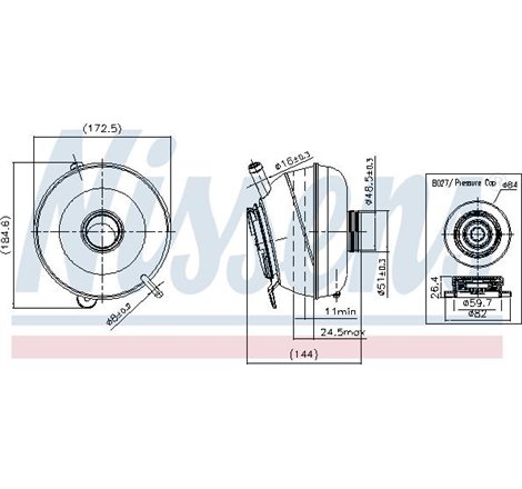 Vas expansiune with plug LAND ROVER FREELANDER I 02.98-10.06 - Nissens-996251