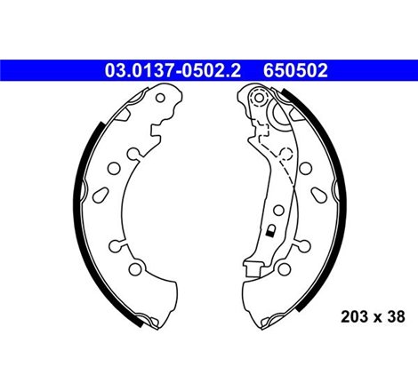 Sabot frana DAIHATSU CHARADE VIII. TOYOTA YARIS. YARIS-VIOS. YARIS-HATCHBACK 1.0-1.5H 08.05- - ATE-03.0137-0502.2