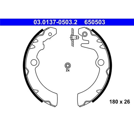 Sabot frana NISSAN PIXO. SUZUKI ALTO VII 1.0-1.0LPG 01.09- - ATE-03.0137-0503.2