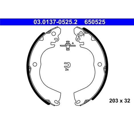 Sabot frana CITROEN C-ZERO. MITSUBISHI I. PEUGEOT ION Electric 07.09- - ATE-03.0137-0525.2