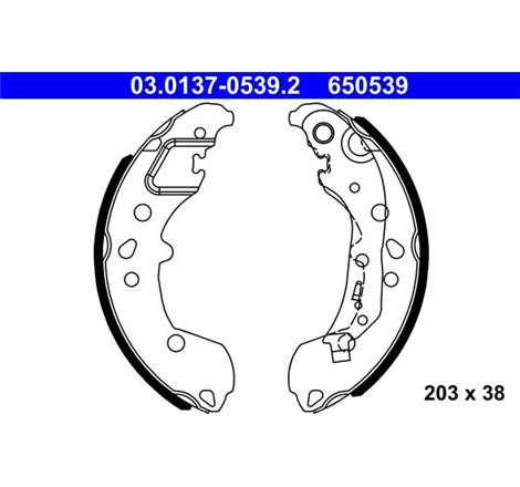 Sabot frana SEAT ARONA. IBIZA V. SKODA FABIA IV. VW POLO VI 1.0-2.0 01.17- - ATE-03.0137-0539.2
