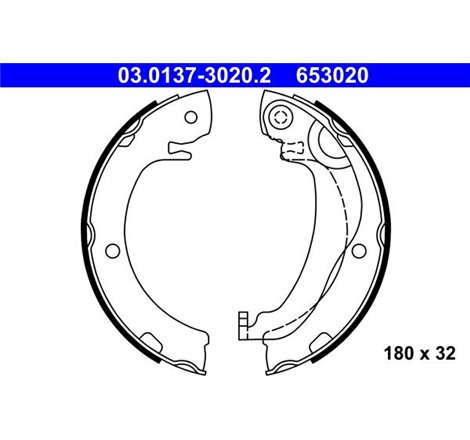 Sabot frana TOYOTA COROLLA VERSO. VERSO 1.6-2.2D 04.04-08.18 - ATE-03.0137-3020.2