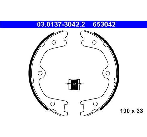 Sabot frana MERCEDES X 470. NISSAN NAVARA NP300. PATHFINDER III. XTERRA 2.3D-4.0 10.04- - ATE-03.0137-3042.2