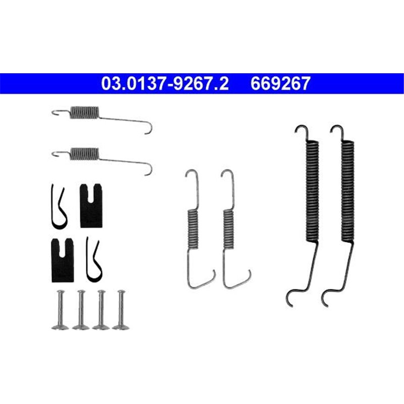 Set saboti frana LUCAS-TRW CITROEN C2. C2 ENTERPRISE. C3 I. C3 PLURIEL. PEUGEOT 1007 1.1-1.6D 02.02- - ATE-03.0137-9267.2