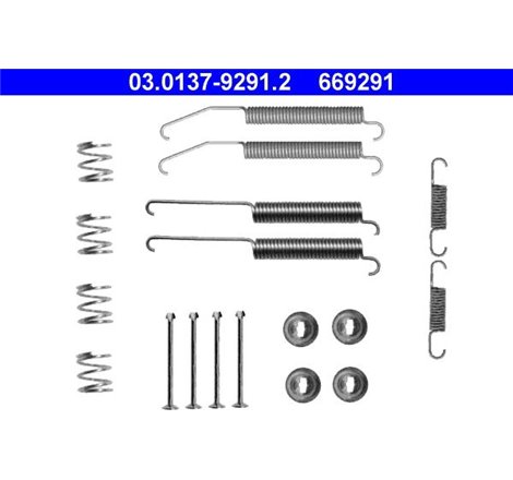 Set saboti frana MITSUBISHI L200. TOYOTA PROACE 1.6D-2.5D 01.96-03.16 - ATE-03.0137-9291.2