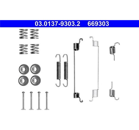 Set saboti frana BOSCH FIAT 500. 500 C. PANDA. PANDA-HATCHBACK. FORD KA 0.9-1.4CNG 09.03- - ATE-03.0137-9303.2