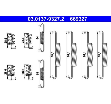 Set saboti frana VOLVO S60 I. V70 II. XC70 I. XC90 I 2.4-4.4 11.99-12.14 - ATE-03.0137-9327.2