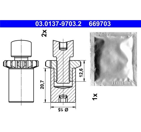 Set de reparatie sabot frana MERCEDES 124 A124. 124 C124. 124 T-MODEL S124. 124 W124. 190 W201. A W168. A W169. B SPORTS TOURER 